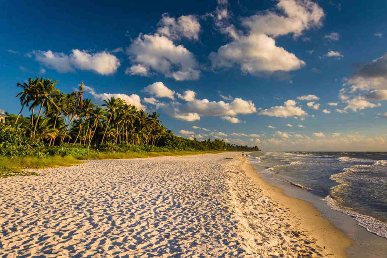 naples beach at sunset