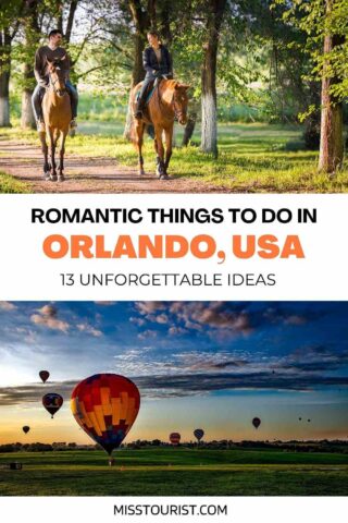 activities in Orlando - people horseriding and hot air balloons
