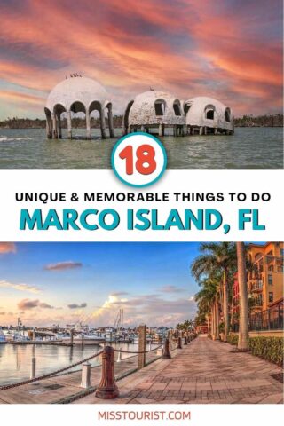 Marco Island harbor and dome-like structures at Cape Romano