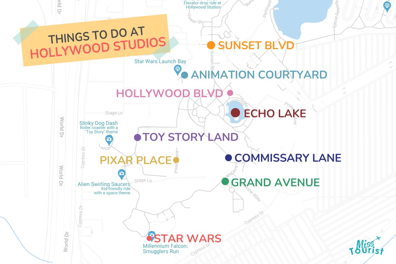 Things to Do at Hollywood Studios MAP 1