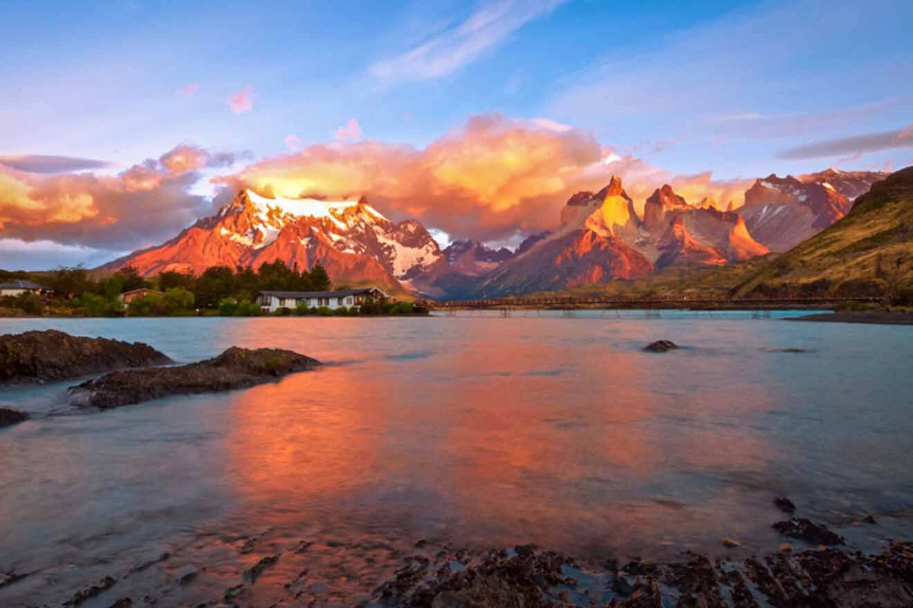 sunset at  Torres del Paine