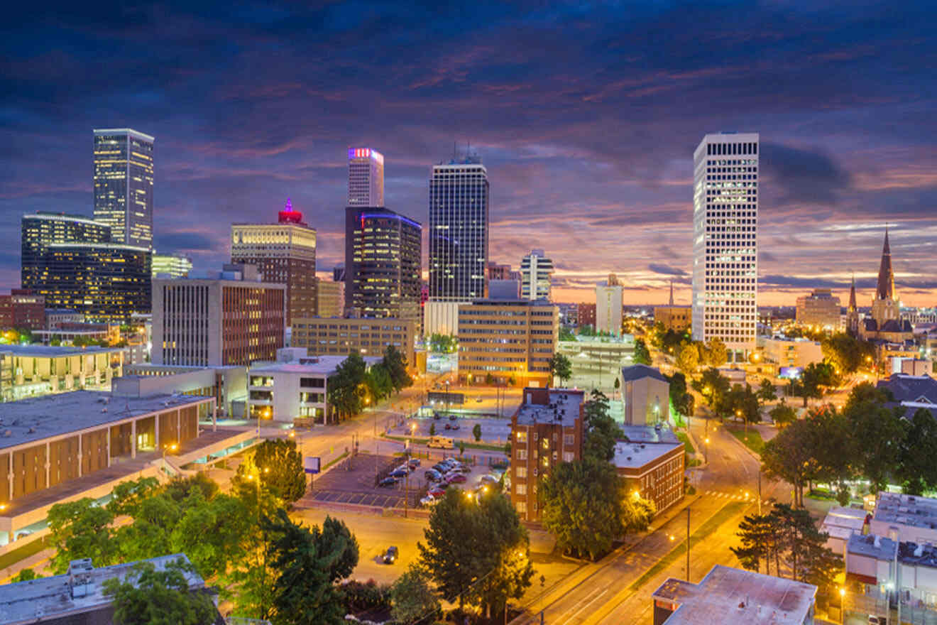 Tulsa view at night