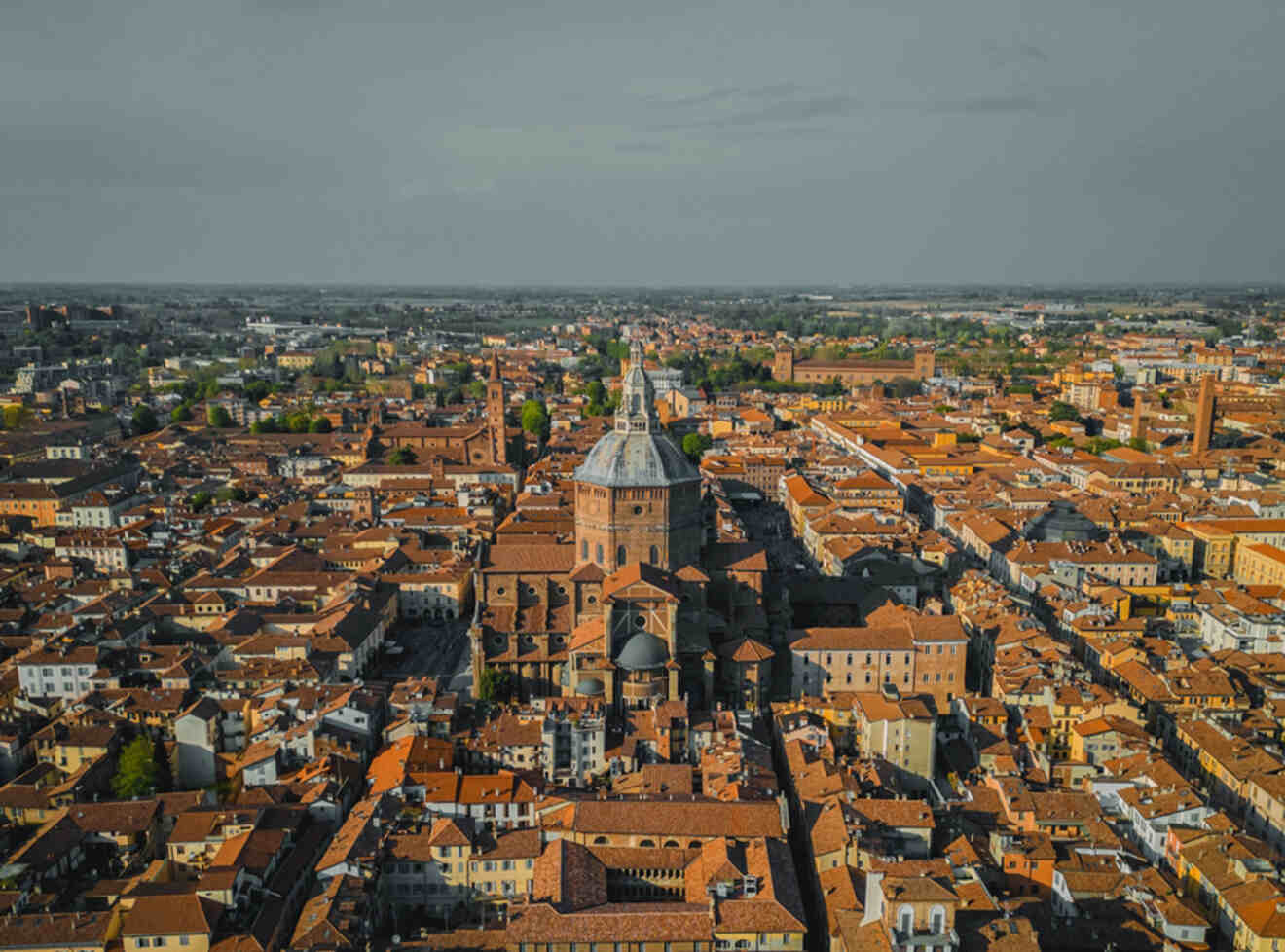 Aerial view of Pavia