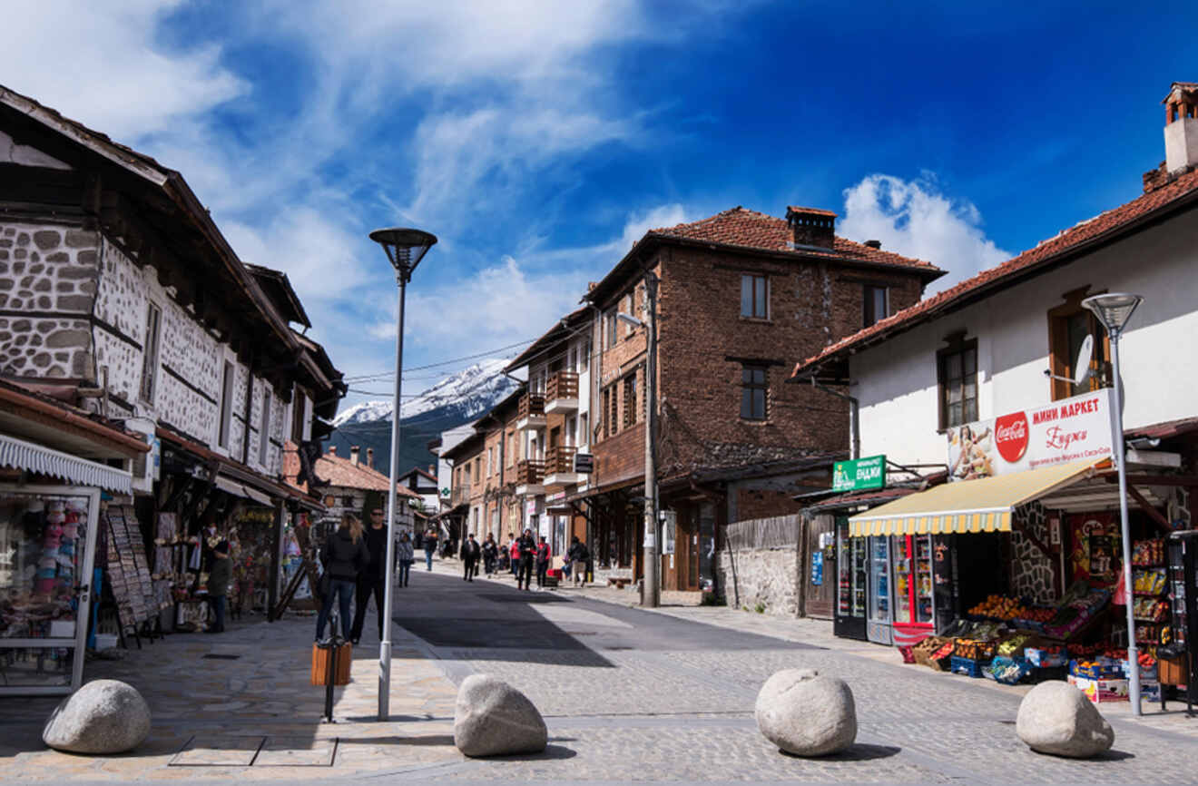 View of a street in Bansko
