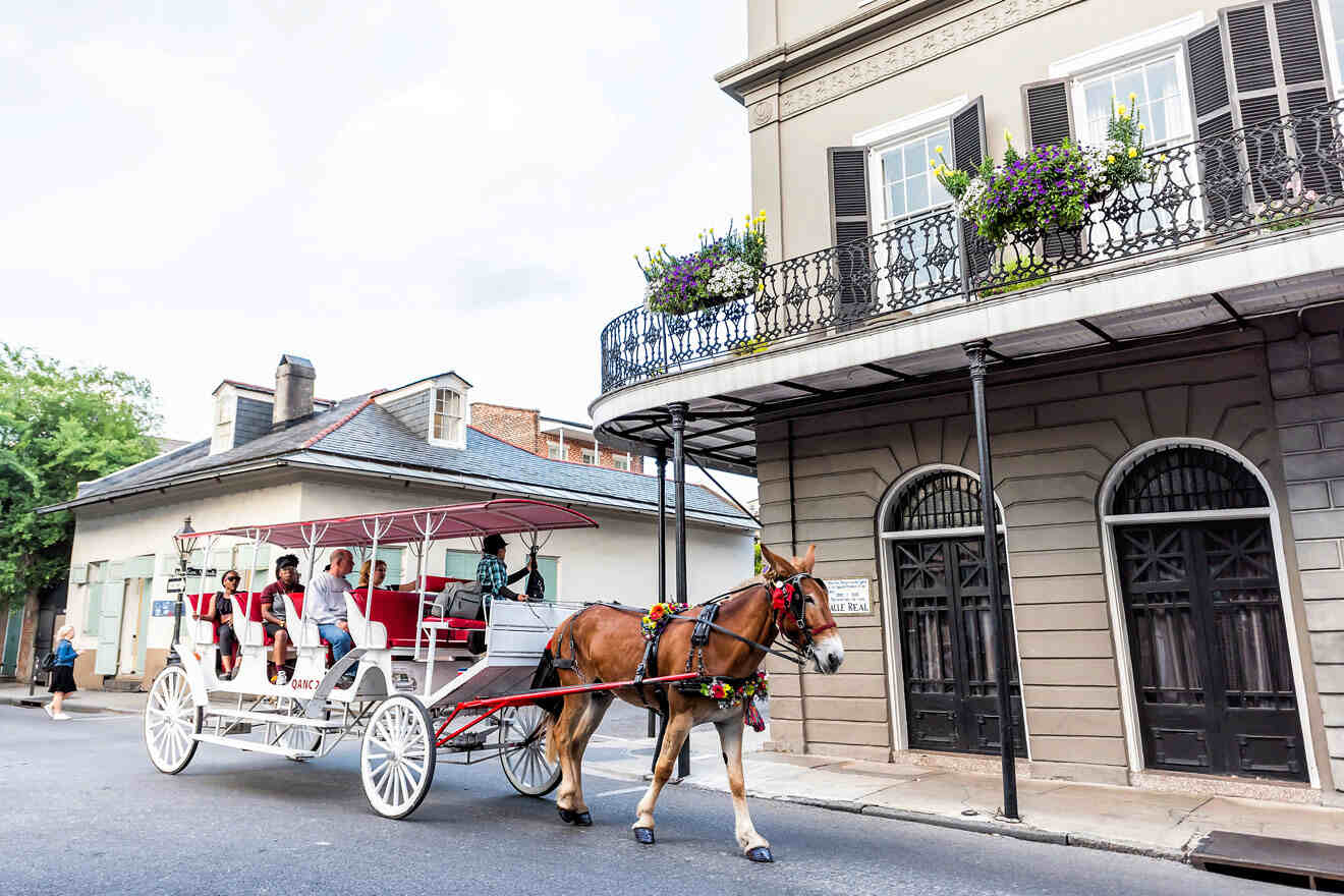 Carriage with tourists in New Orleans