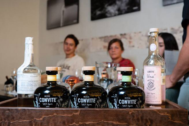 Bottles of Convite mezcal