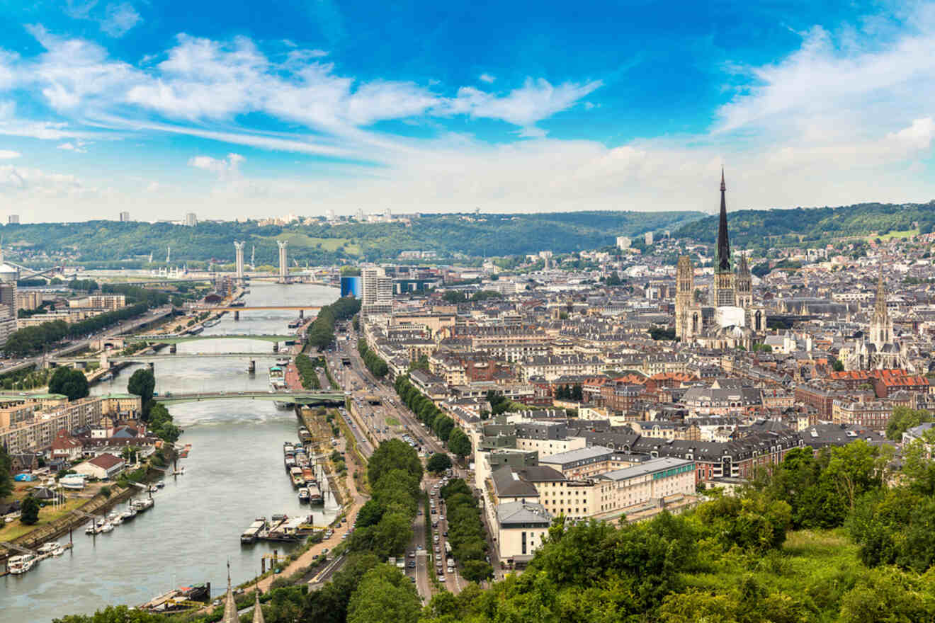 Aerial view of Rouen