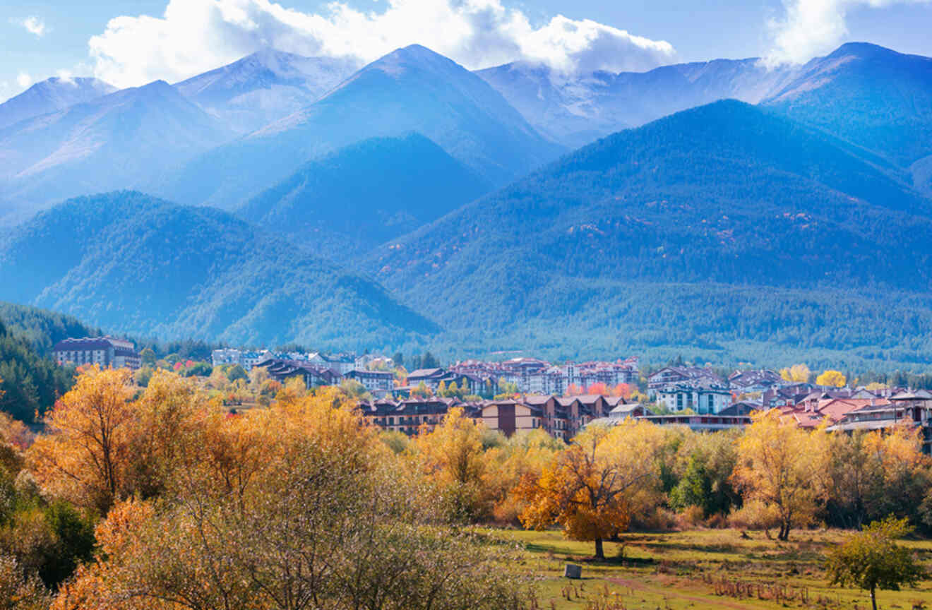 Aerial view of Bansko