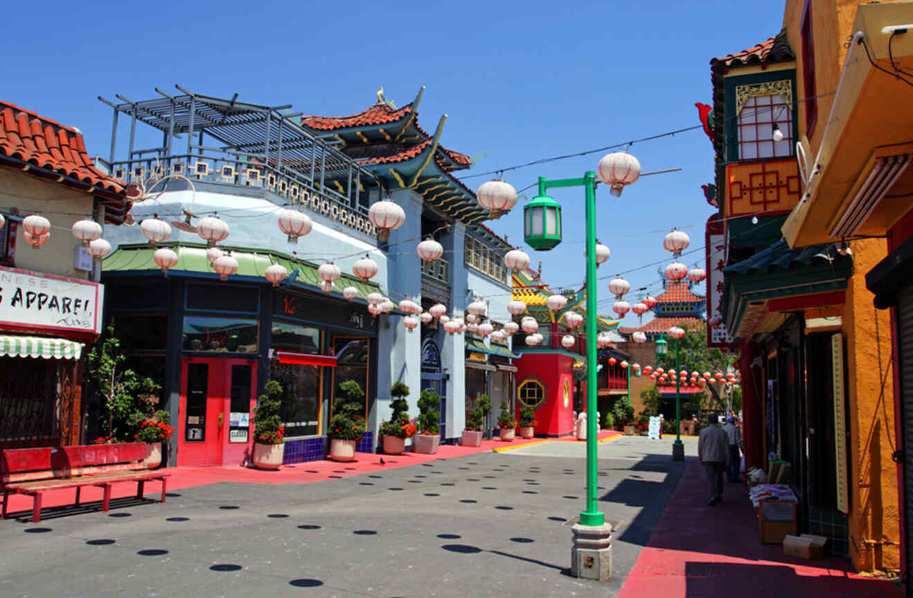 View of a street in Chinatown