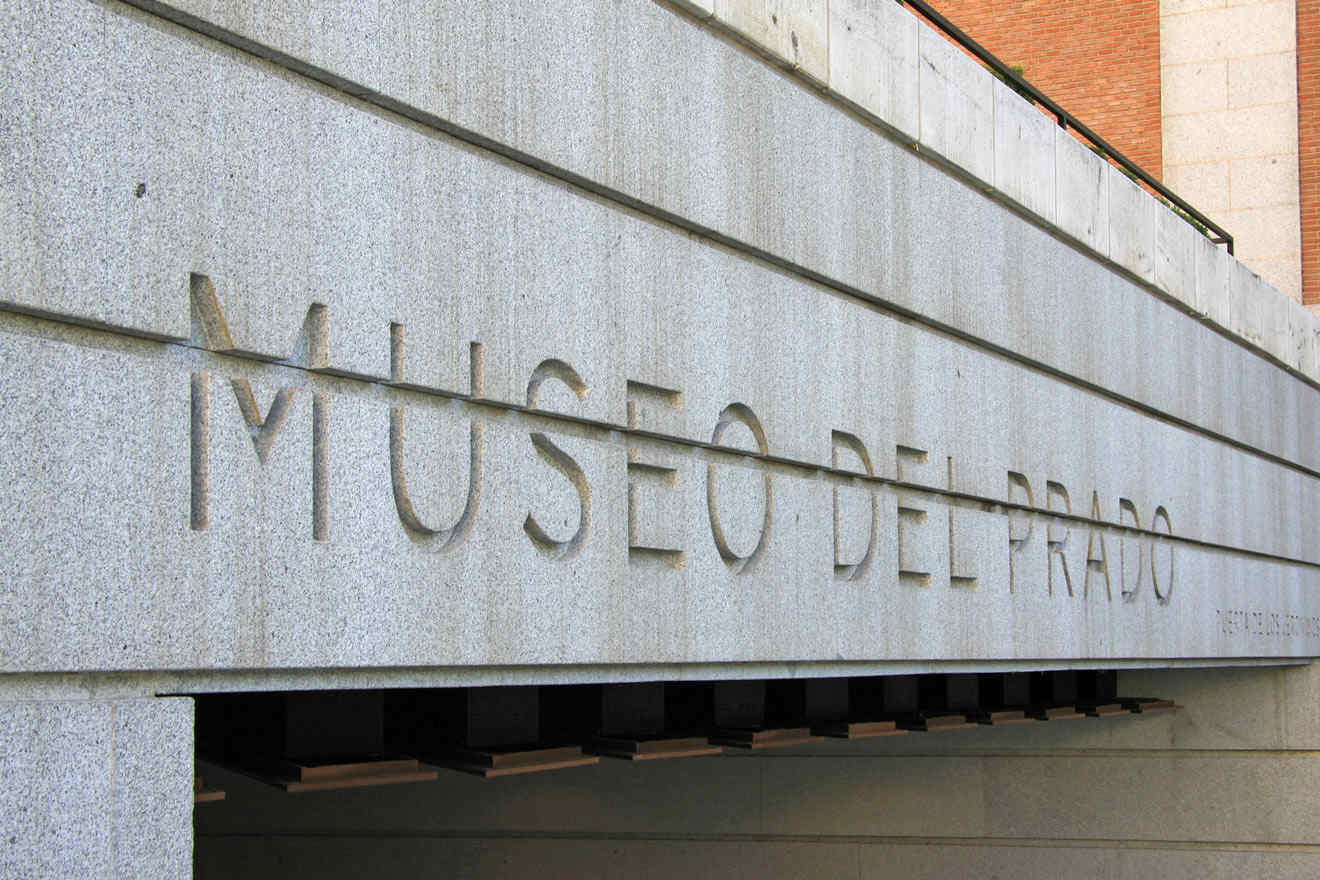 Prado Museum entrance sign