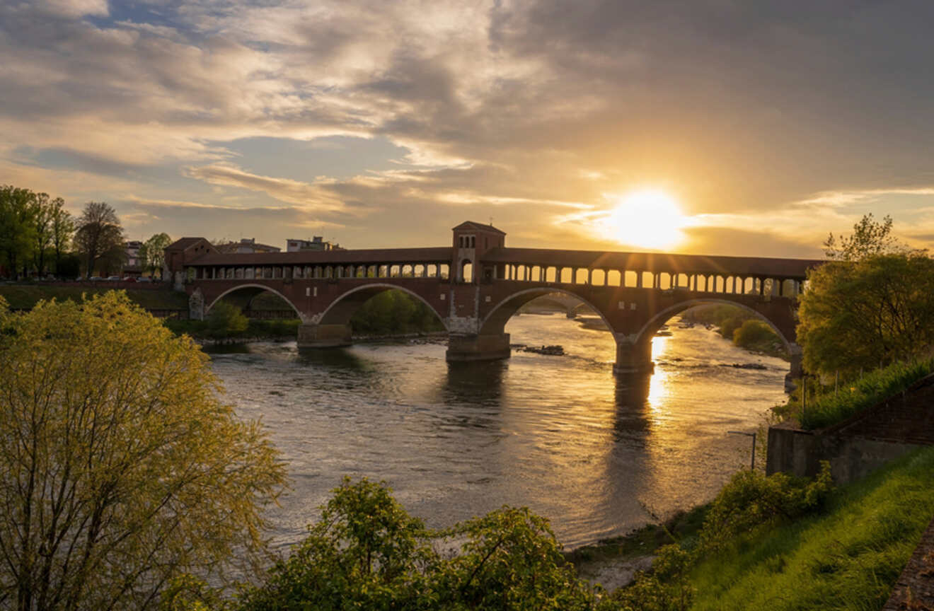 View of Ponte Coerto at sunset