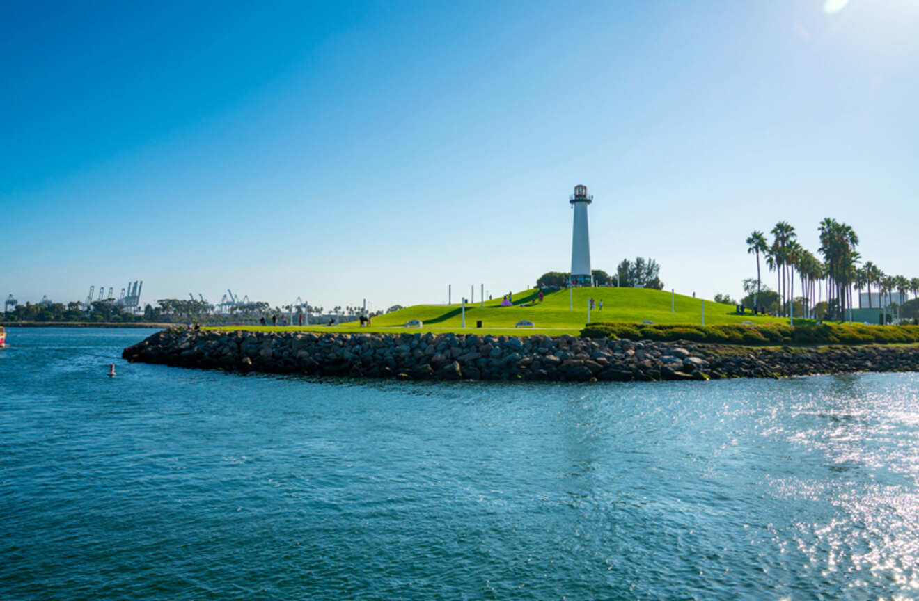 View of a lighthouse in the Shoreline Aquatic Park