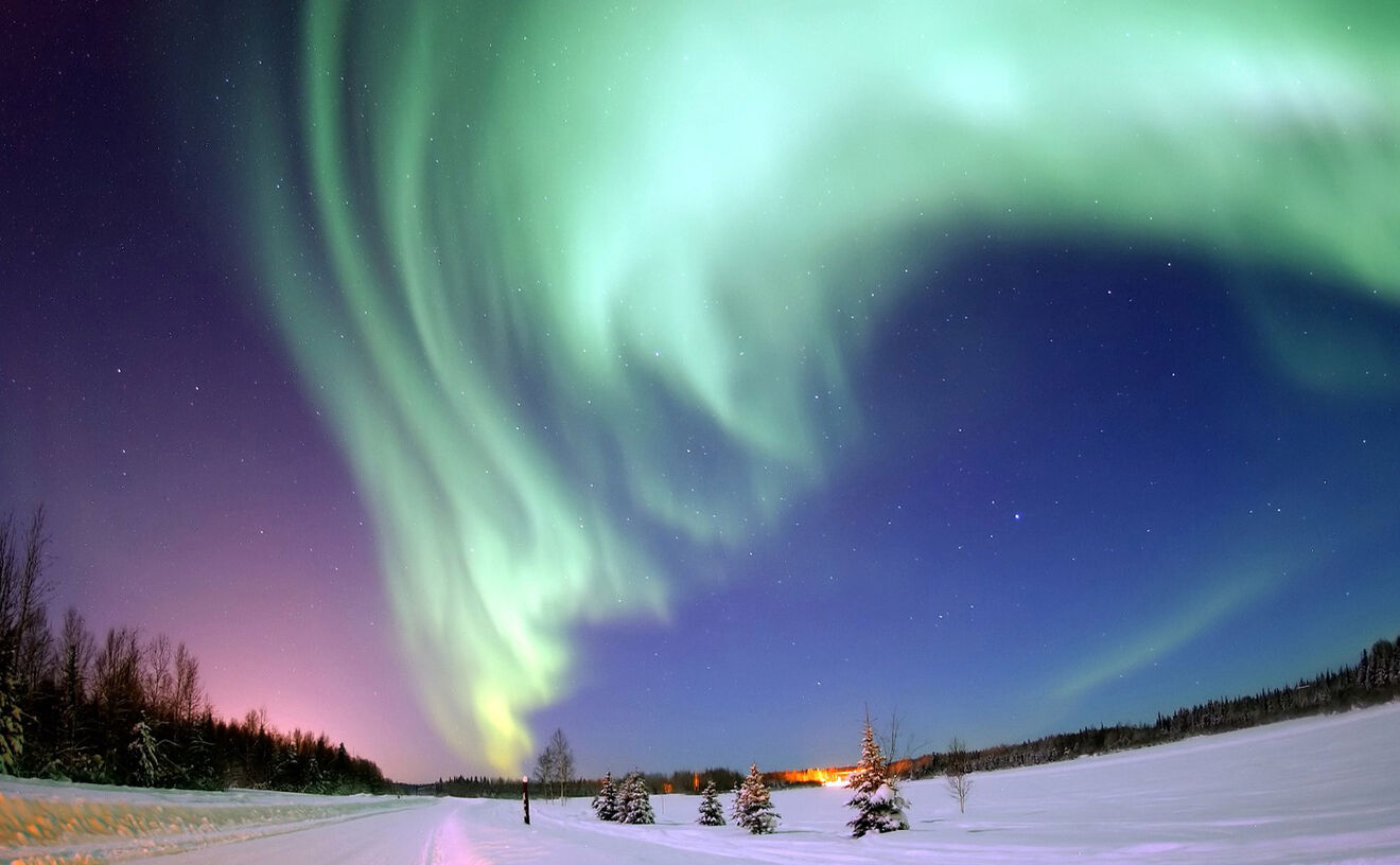 View of Aurora Borealis