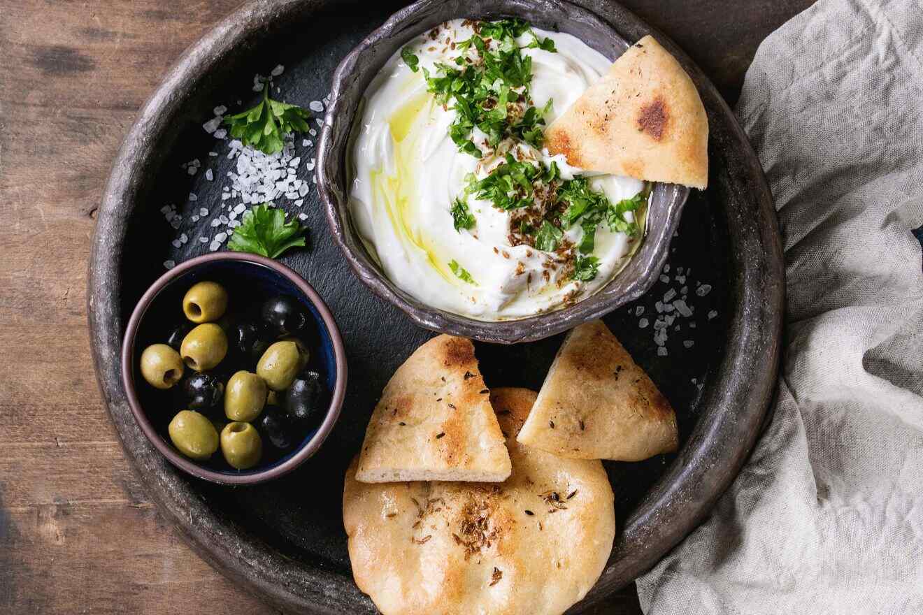 Traditional Lebanese breakfast