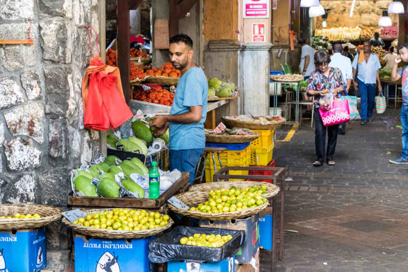 Man in a fruit stall