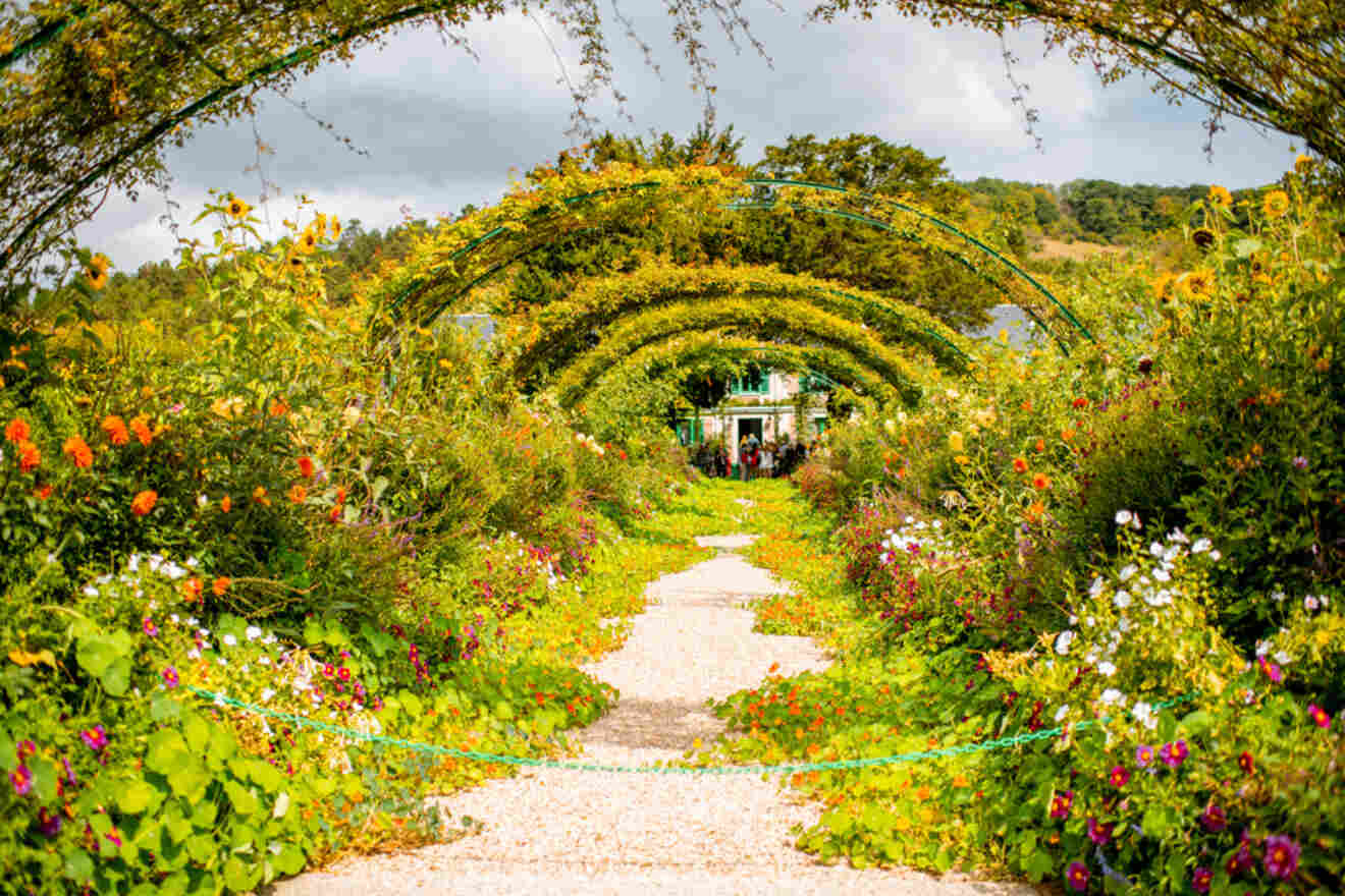 View of flower passage at Monets Garden