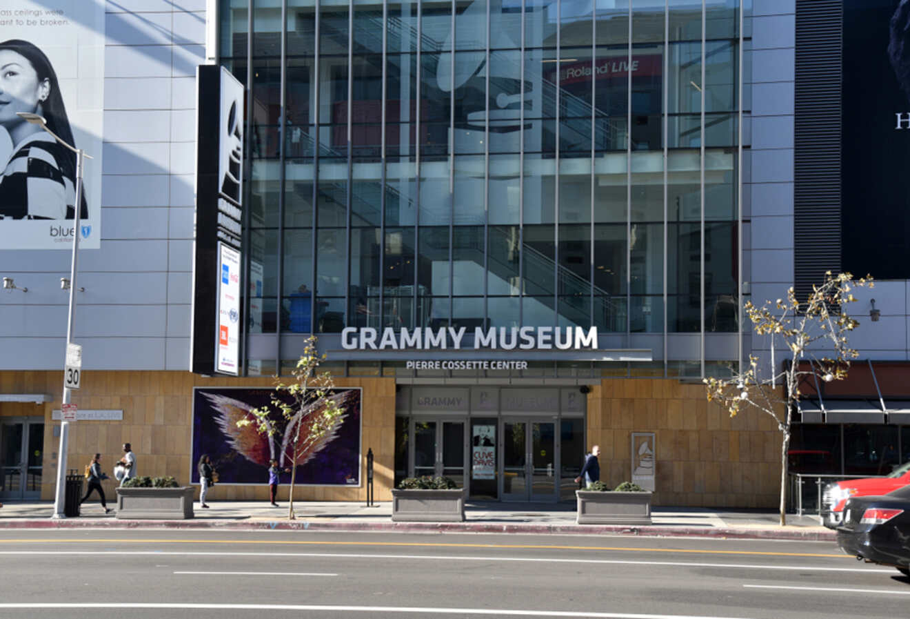 View of the entrance of GRAMMY museum