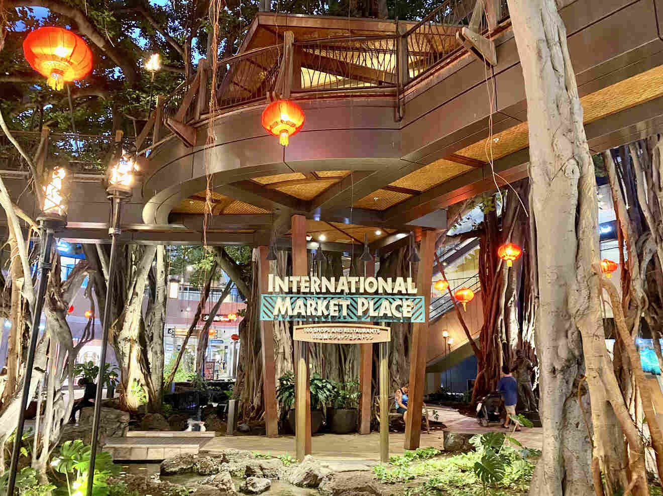 Interior of International Market Place at Waikiki