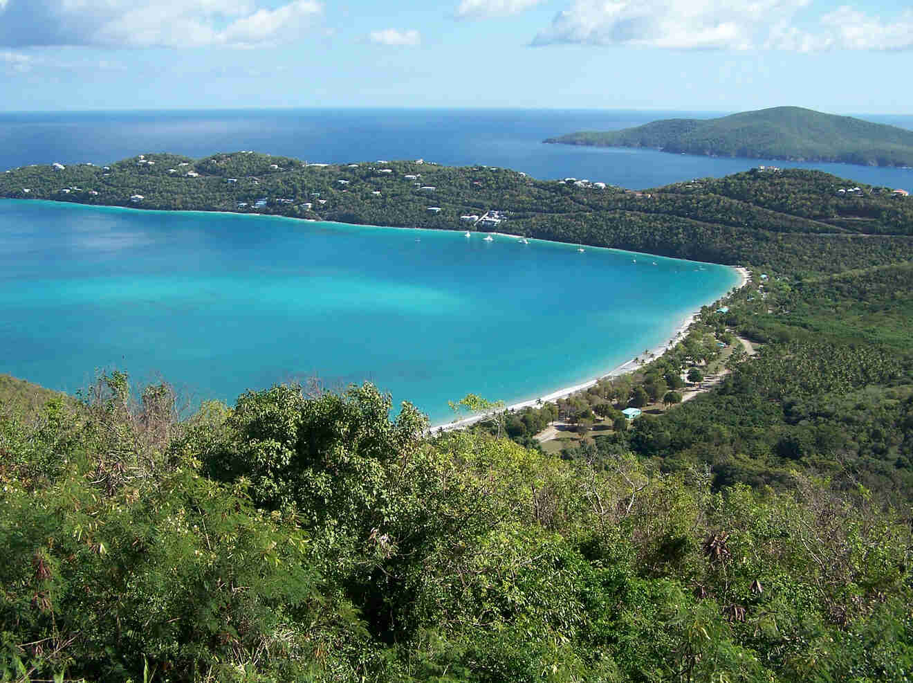 Aerial view of Magen's Bay