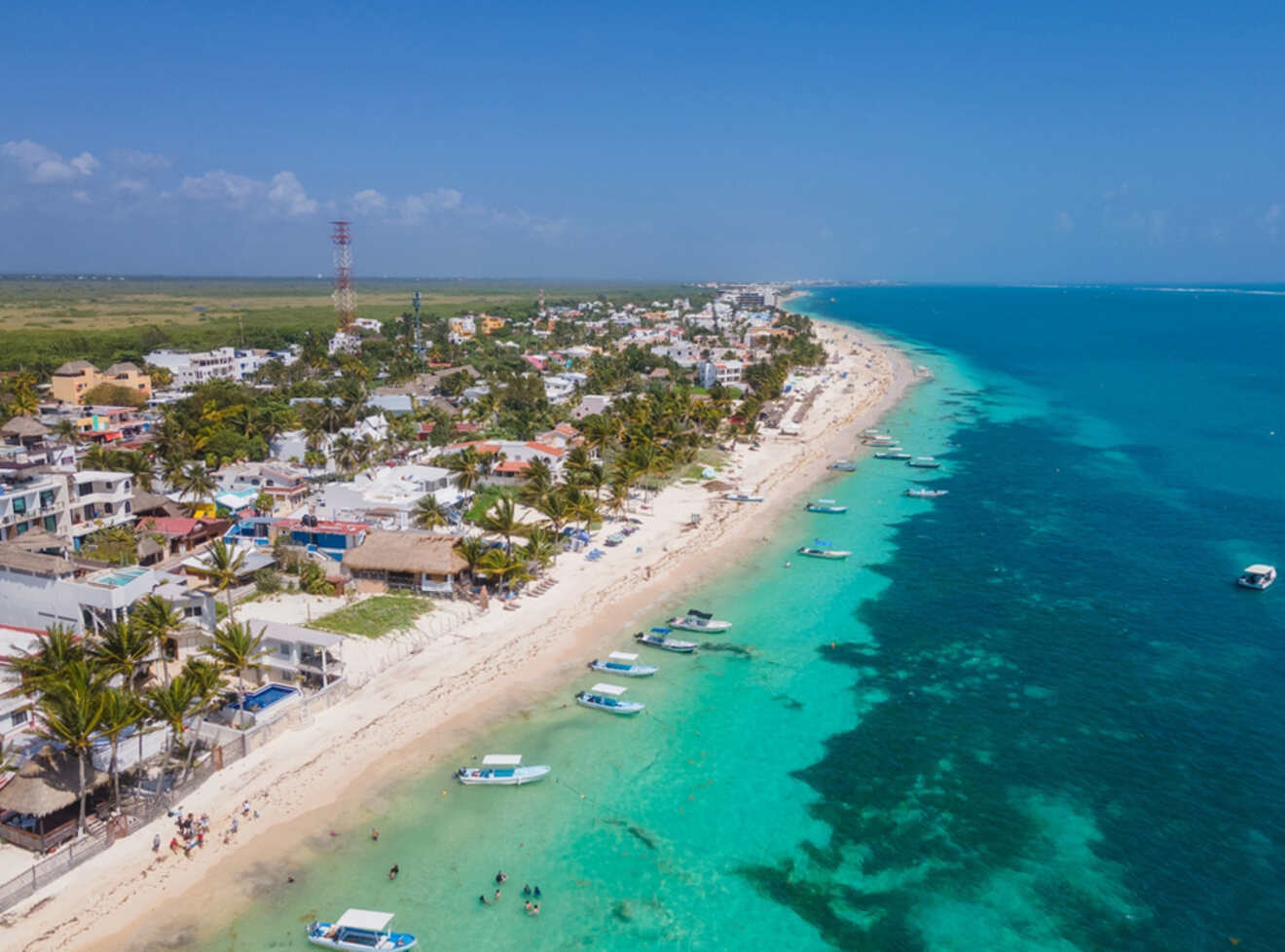 Aerial view of Puerto Morelos