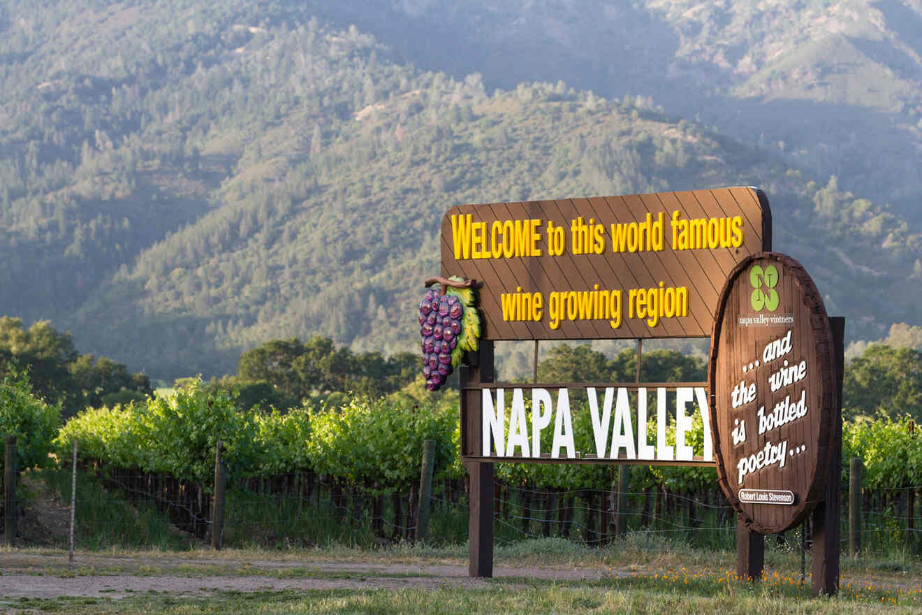 Napa Valley welcome sign