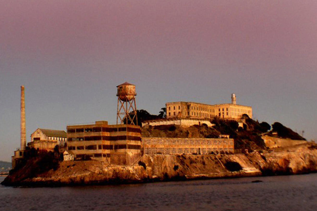 Alcatraz Island at sunset