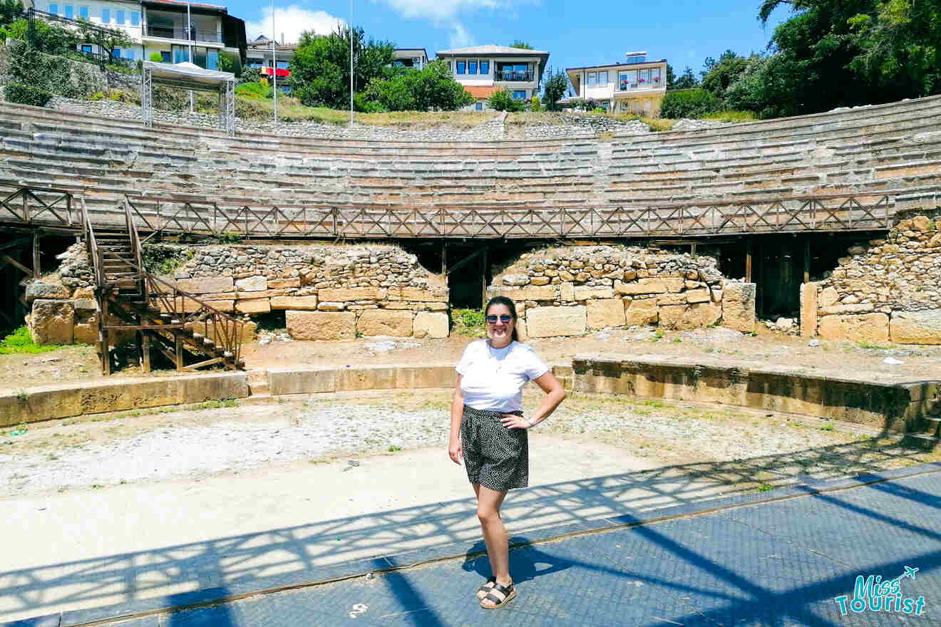 Girl at the Ancient Macedonian Theatre of Ohrid