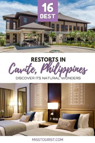 collage with images from resorts in Cavite