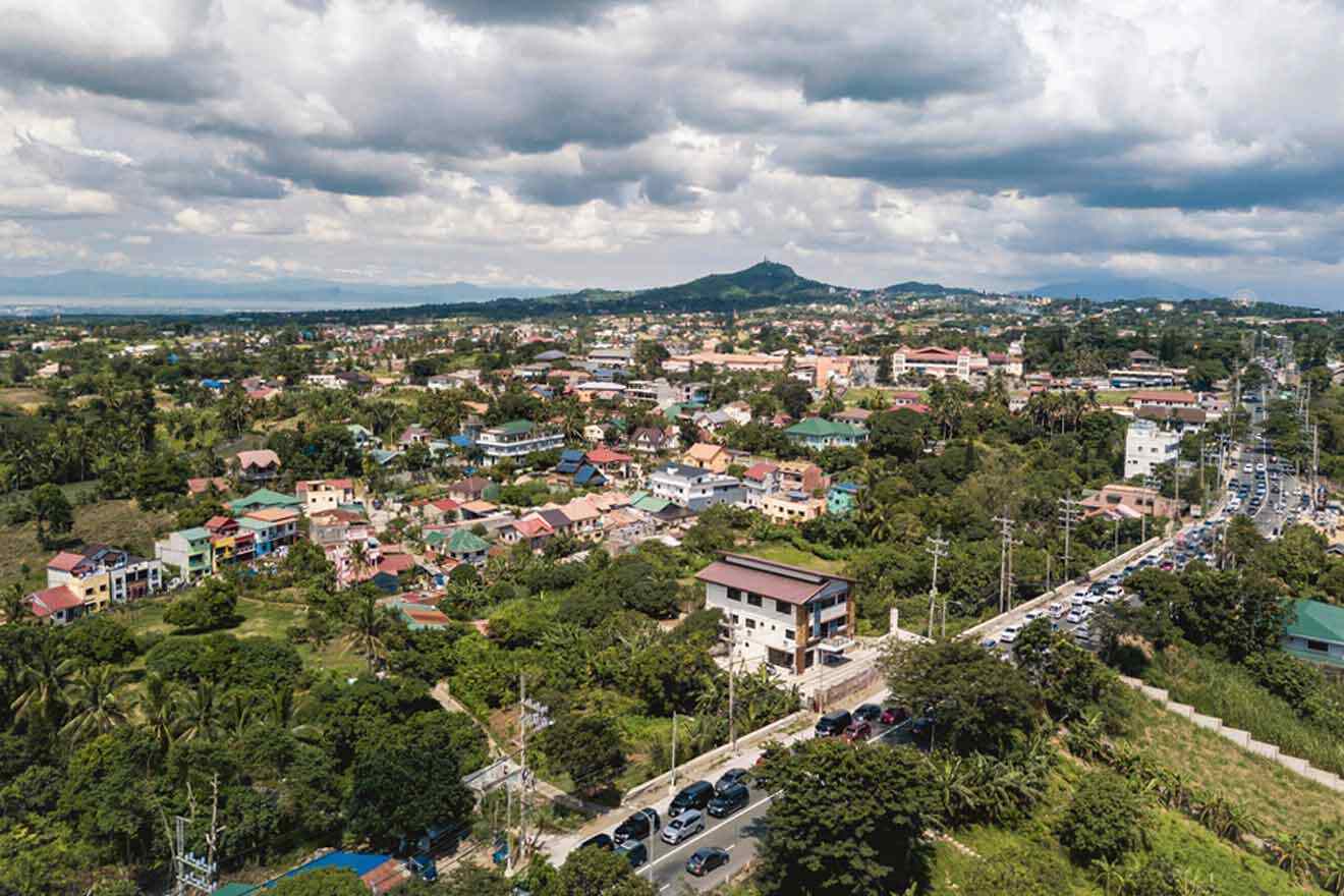 aerial view over Cavite