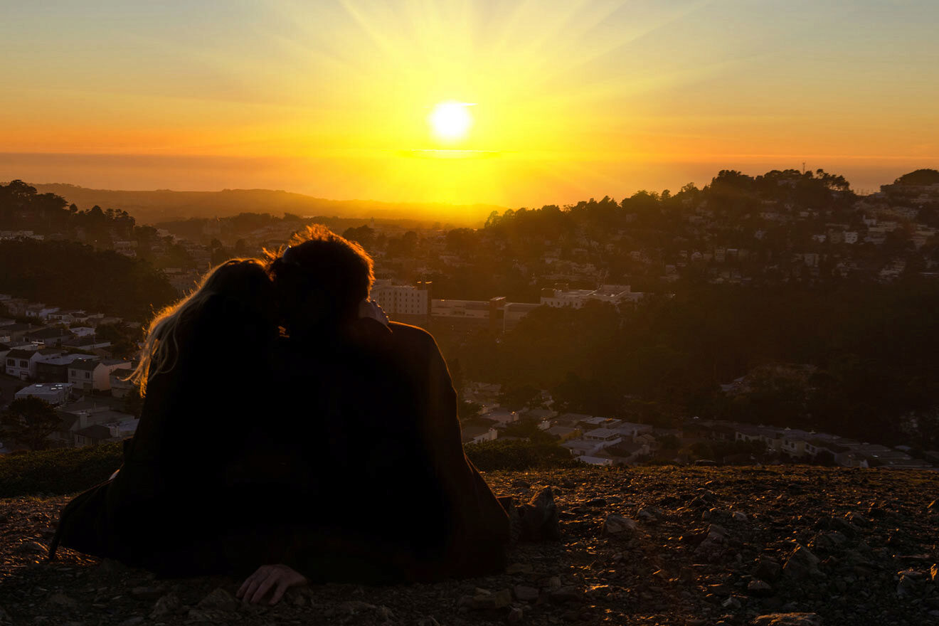 couple watching the sunset