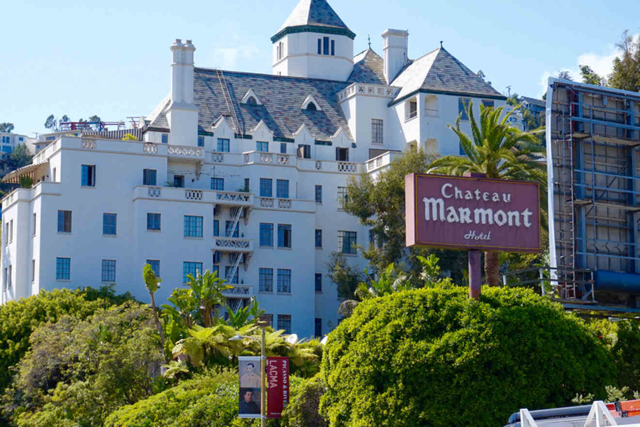 View of Chateau Marmont hotel