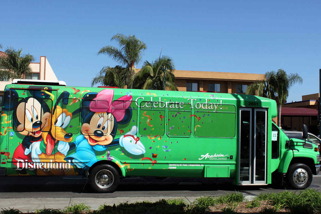 Disneyland shuttle bus