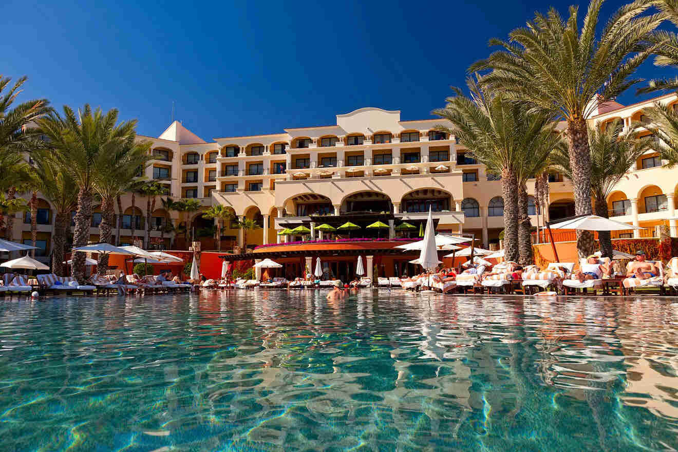 swimming pool view at Luxury Resort in Cabo San Lucas, Mexico