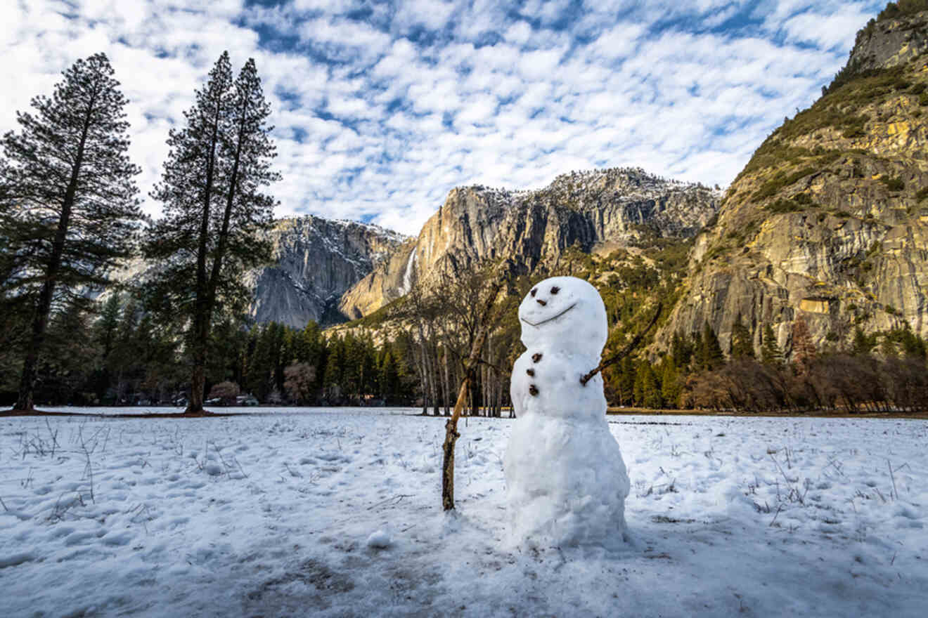 snowman in the mountains California