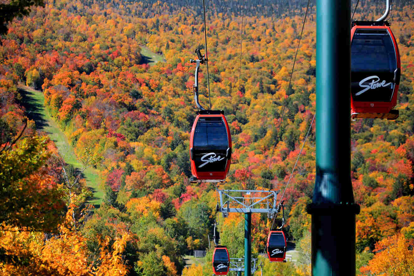 cable cars in Stowe Vermont