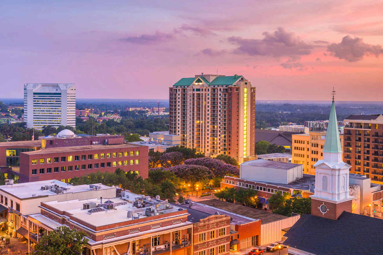 Tallahassee skyline sunset