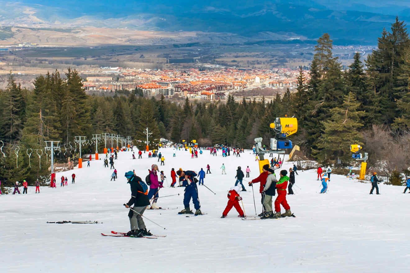 People skiing