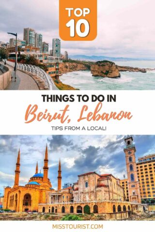 collage with landscapes in Beirut