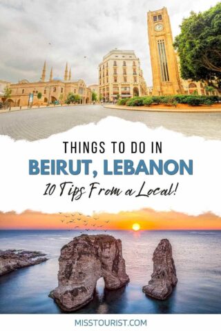 collage with landscapes in Beirut