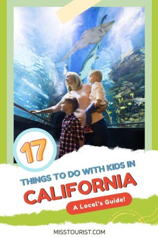 A mother and two children looking at animals in an aquarium