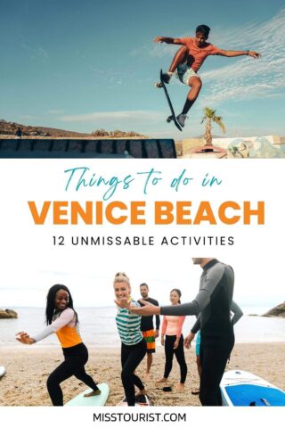 collage of images with things to do in Venice Beach