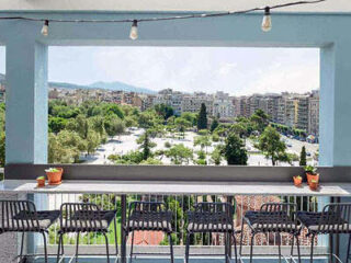 rooftop bar area