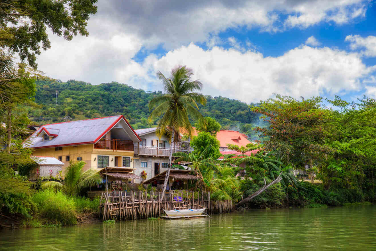 a house on the side of a river
