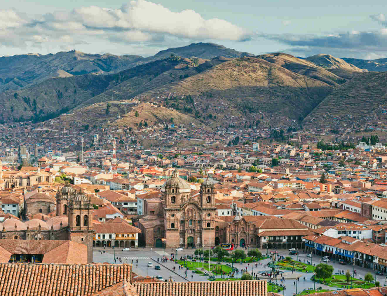 Aerial view of Cusco City