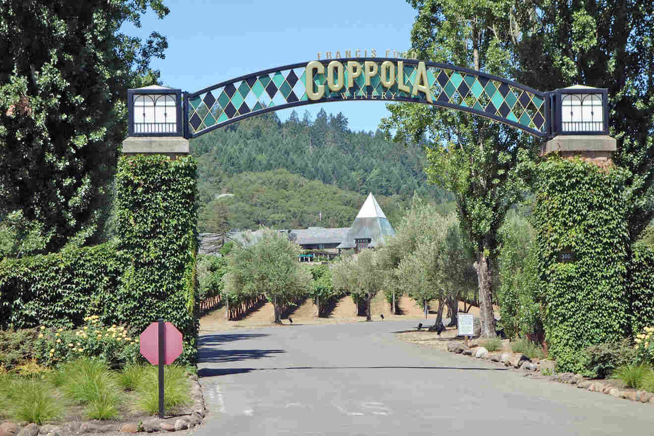 a road with a sign that says coppola on it