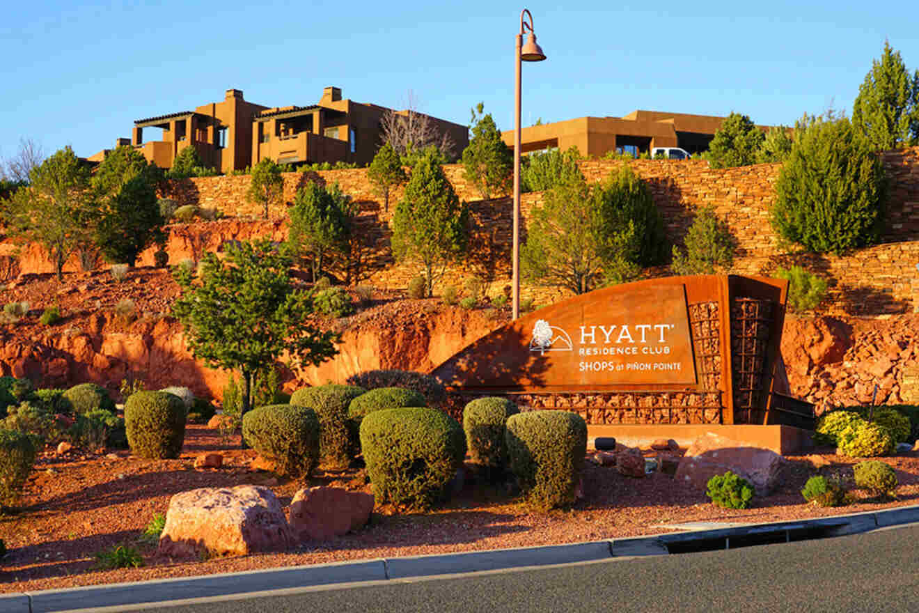 The sign of Hyatt Residence Club in Sedona, Arizona