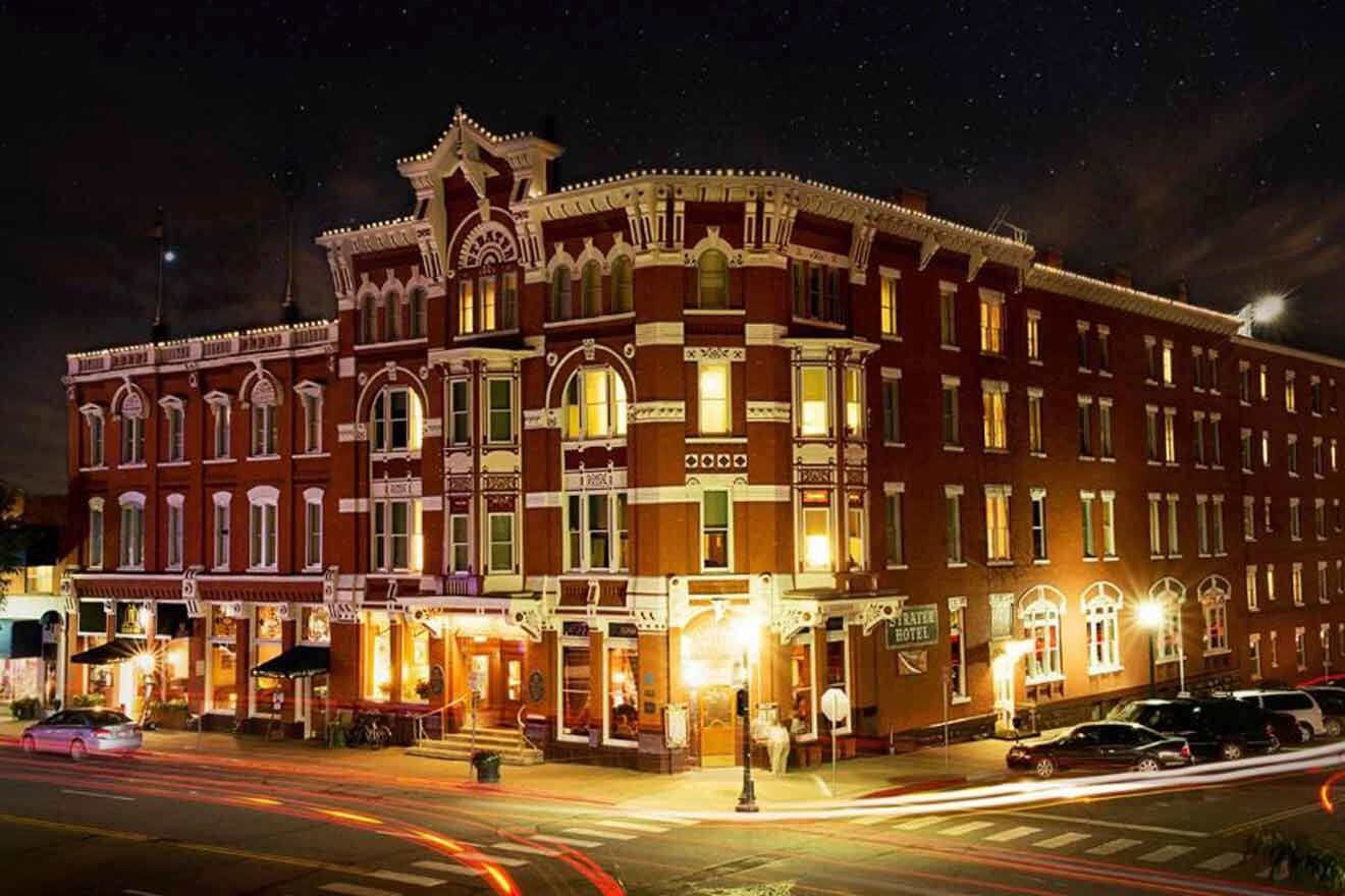 hotel building at night