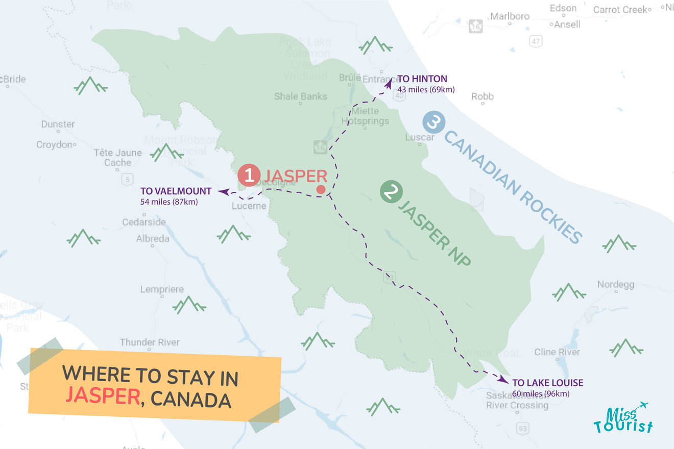 map of Jasper with all the areas of the city