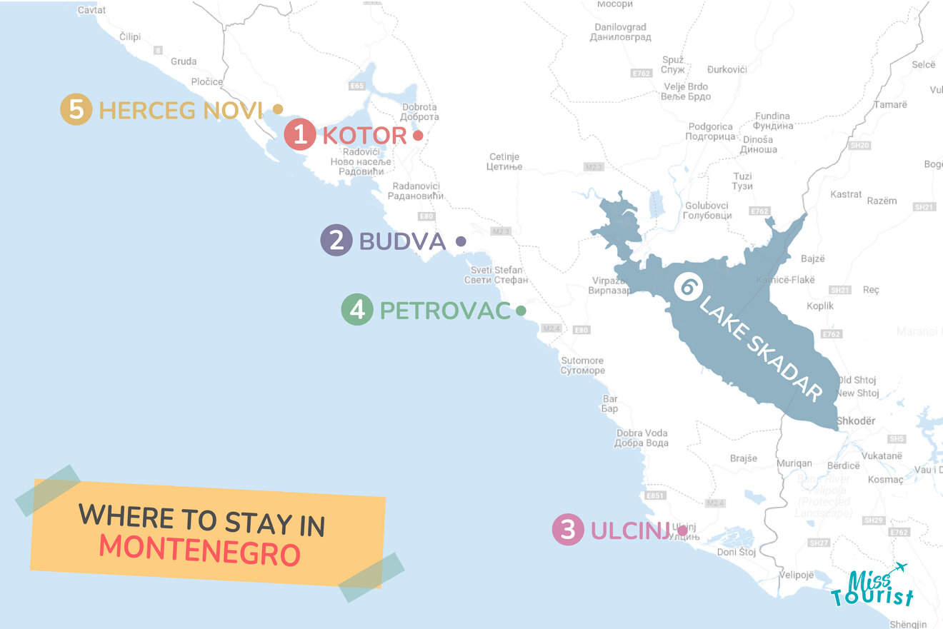 Where to stay in Montenegro MAP
