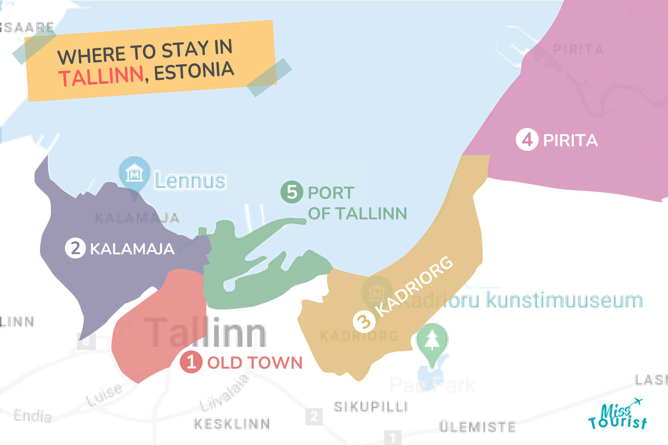 a map of the regions in Tallinn